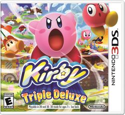 Box artwork for Kirby: Triple Deluxe.