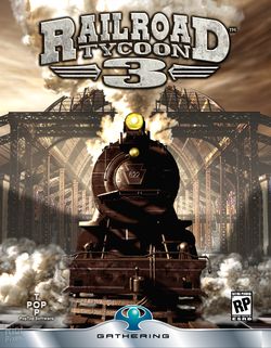 Box artwork for Railroad Tycoon 3.