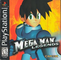 Box artwork for Mega Man Legends.