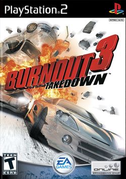 Box artwork for Burnout 3: Takedown.