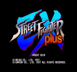 Box artwork for Street Fighter EX Plus.
