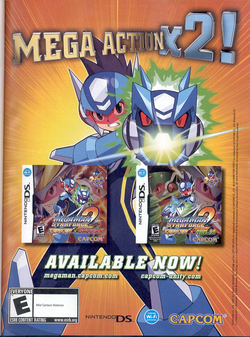 Box artwork for Mega Man Star Force 2: Zerker × Saurian Mega Man Star Force 2: Zerker × Ninja.
