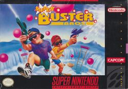 Box artwork for Super Buster Bros..