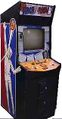 Upright arcade cabinet.