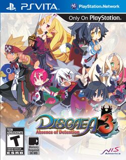 Box artwork for Disgaea 3: Absence of Detention.