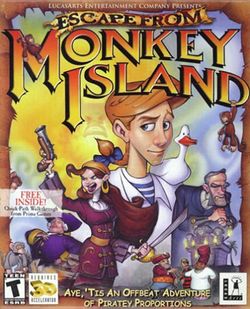 Box artwork for Escape from Monkey Island.