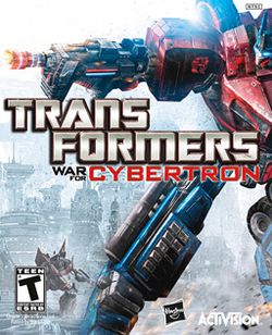 Box artwork for Transformers: War for Cybertron.