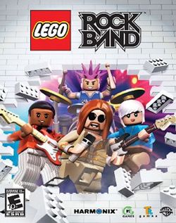 Box artwork for LEGO Rock Band.