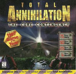 Box artwork for Total Annihilation: The Core Contingency.