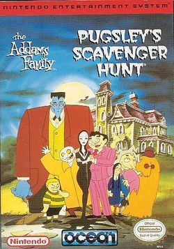 Box artwork for The Addams Family: Pugsley's Scavenger Hunt.