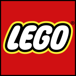 The logo for LEGO.