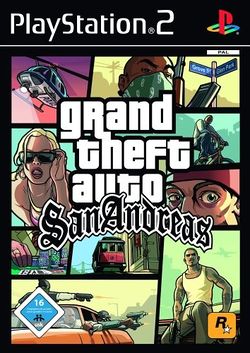 Box artwork for Grand Theft Auto: San Andreas.