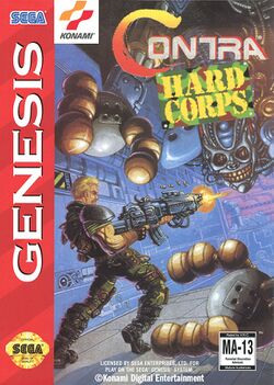 Box artwork for Contra: Hard Corps.