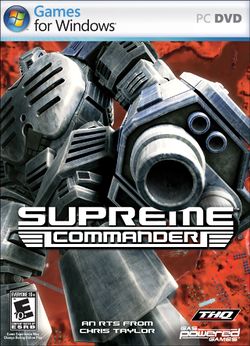 Box artwork for Supreme Commander.