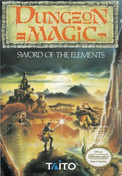 Box artwork for Dungeon Magic: Sword of the Elements.