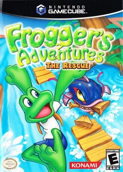 Box artwork for Frogger's Adventures: The Rescue.