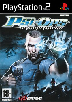 Box artwork for Psi-Ops: The Mindgate Conspiracy.