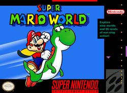 Box artwork for Super Mario World.