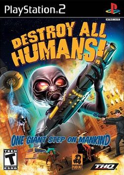 Box artwork for Destroy All Humans!.