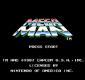 Mega Man title screen