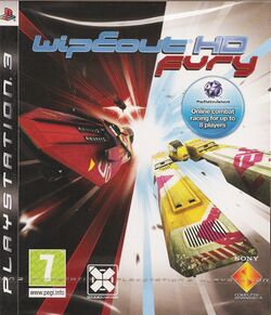 Box artwork for Wipeout HD.