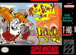 Box artwork for The Ren & Stimpy Show: Fire Dogs.