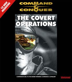 Box artwork for Command & Conquer: The Covert Operations.