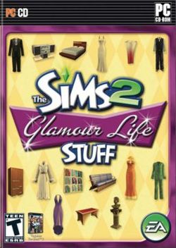 Box artwork for The Sims 2: Glamour Life Stuff.