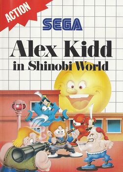 Box artwork for Alex Kidd in Shinobi World.