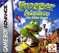 Box artwork for Frogger Advance: The Great Quest.