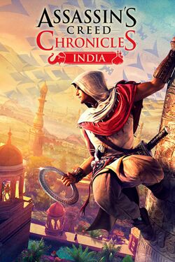 Box artwork for Assassin's Creed Chronicles: India.
