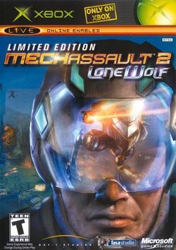 Box artwork for MechAssault 2: Lone Wolf.