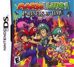 Box artwork for Mario & Luigi: Partners in Time.