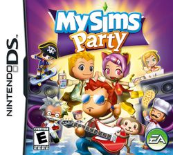 Box artwork for MySims: Party.