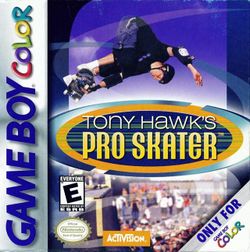 Box artwork for Tony Hawk's Pro Skater.