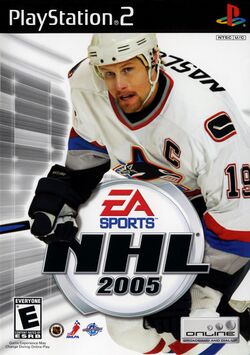 Box artwork for NHL 2005.