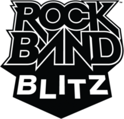 Box artwork for Rock Band Blitz.
