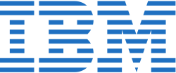 IBM's company logo.