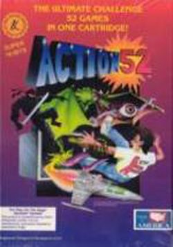 Box artwork for Action 52 (Genesis).