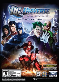 Box artwork for DC Universe Online.