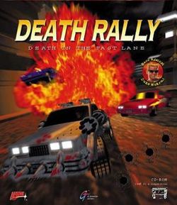 Box artwork for Death Rally.