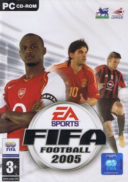 Box artwork for FIFA Football 2005.