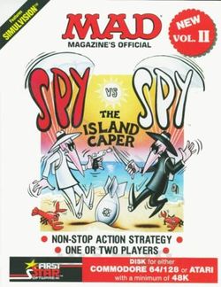 Box artwork for Spy vs. Spy II: The Island Caper.
