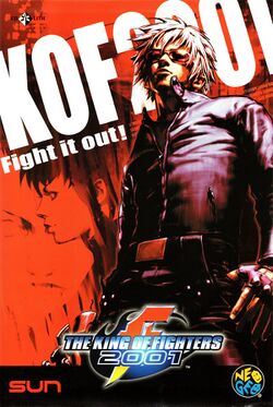 Box artwork for The King of Fighters 2001.