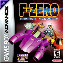 Box artwork for F-Zero: Maximum Velocity.