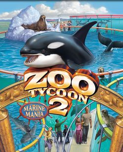 Box artwork for Zoo Tycoon 2: Marine Mania.