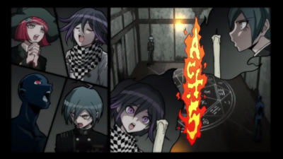 (10) "Shuichi extinguishes the flame."