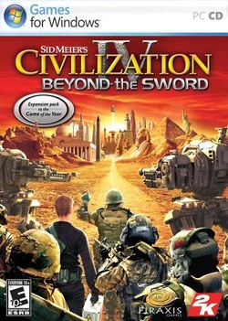 Box artwork for Civilization IV: Beyond the Sword.