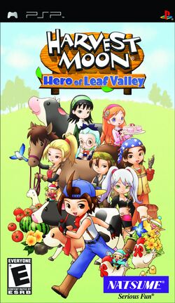 Box artwork for Harvest Moon: Hero of Leaf Valley.