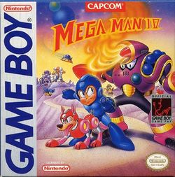 Box artwork for Mega Man IV.